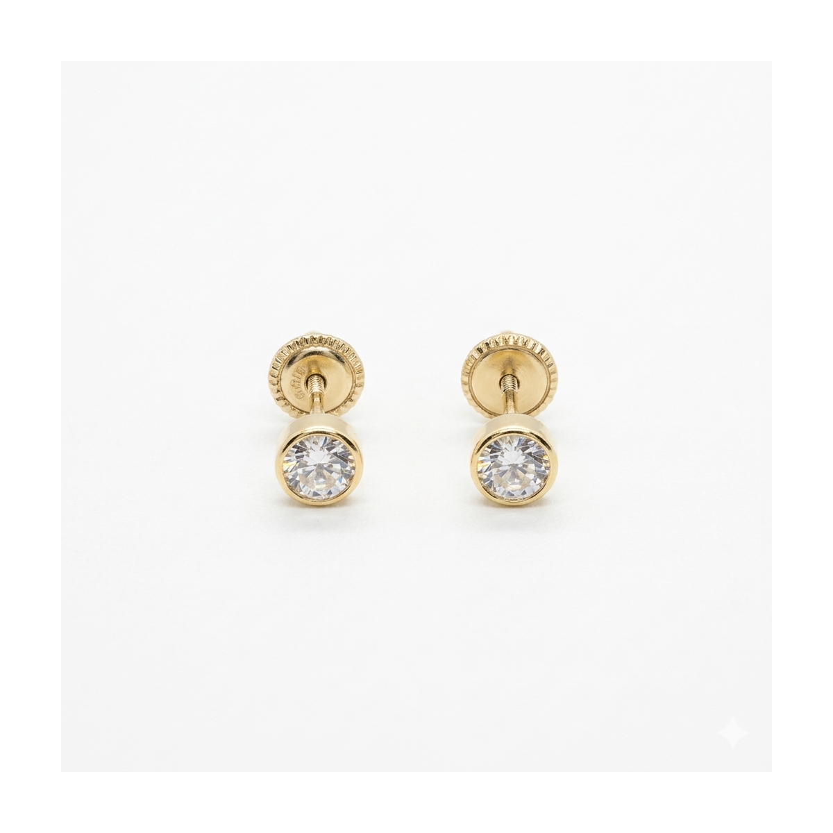 Pendientes chatón circonita (35015P9K)