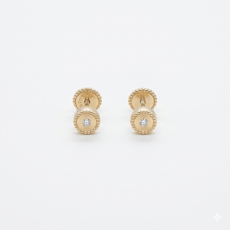 Pendientes chatón circonita (35014P9K)