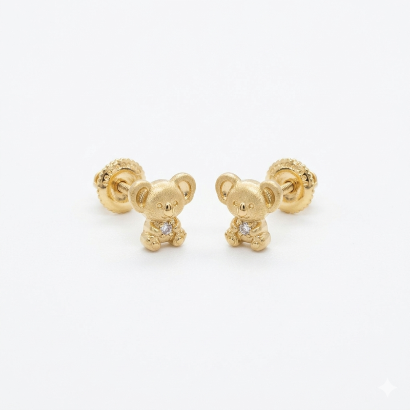 Pendientes oso circonita (35011P9K)