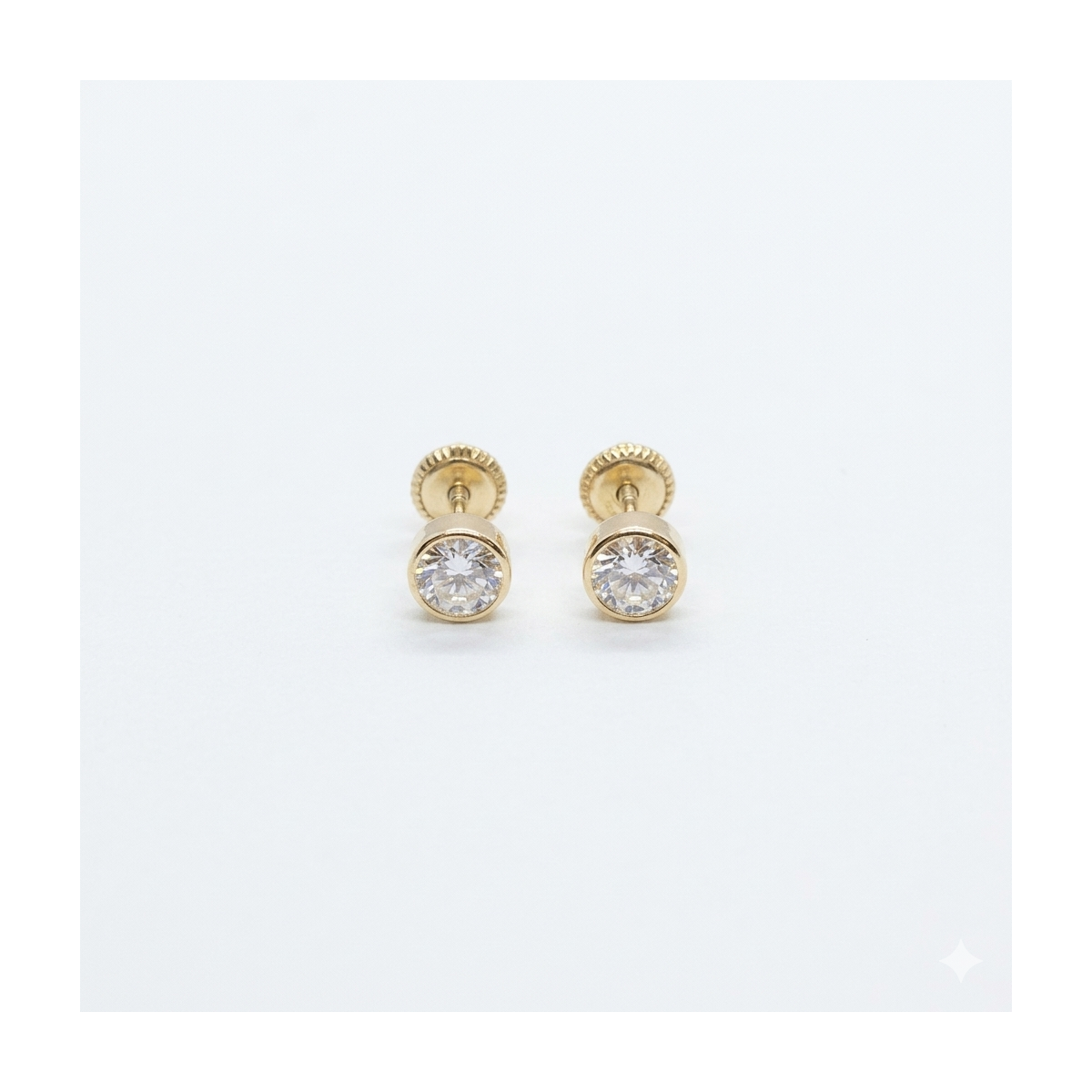 Pendientes chatón circonita (35016P9K)