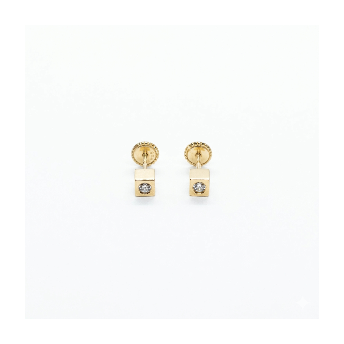 Pendientes cubo circonita (35020P9K)