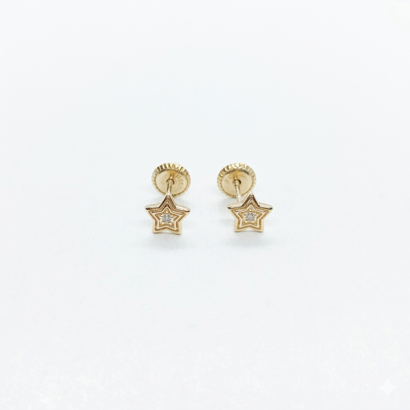 Pendientes estrella circonita (35026P9K)