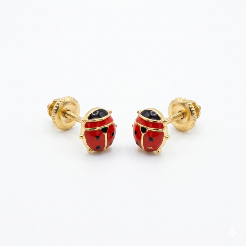 Pendientes mariquita (35031P9K)